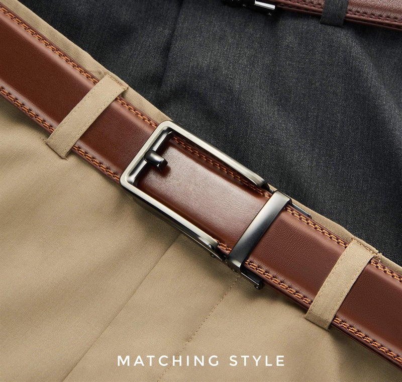 CHAOREN Click Belts for Men - Mens Ratchet Belt 1 3/8" for Dress Pants - Perfect Companion to Men's Oxfords - Image 4